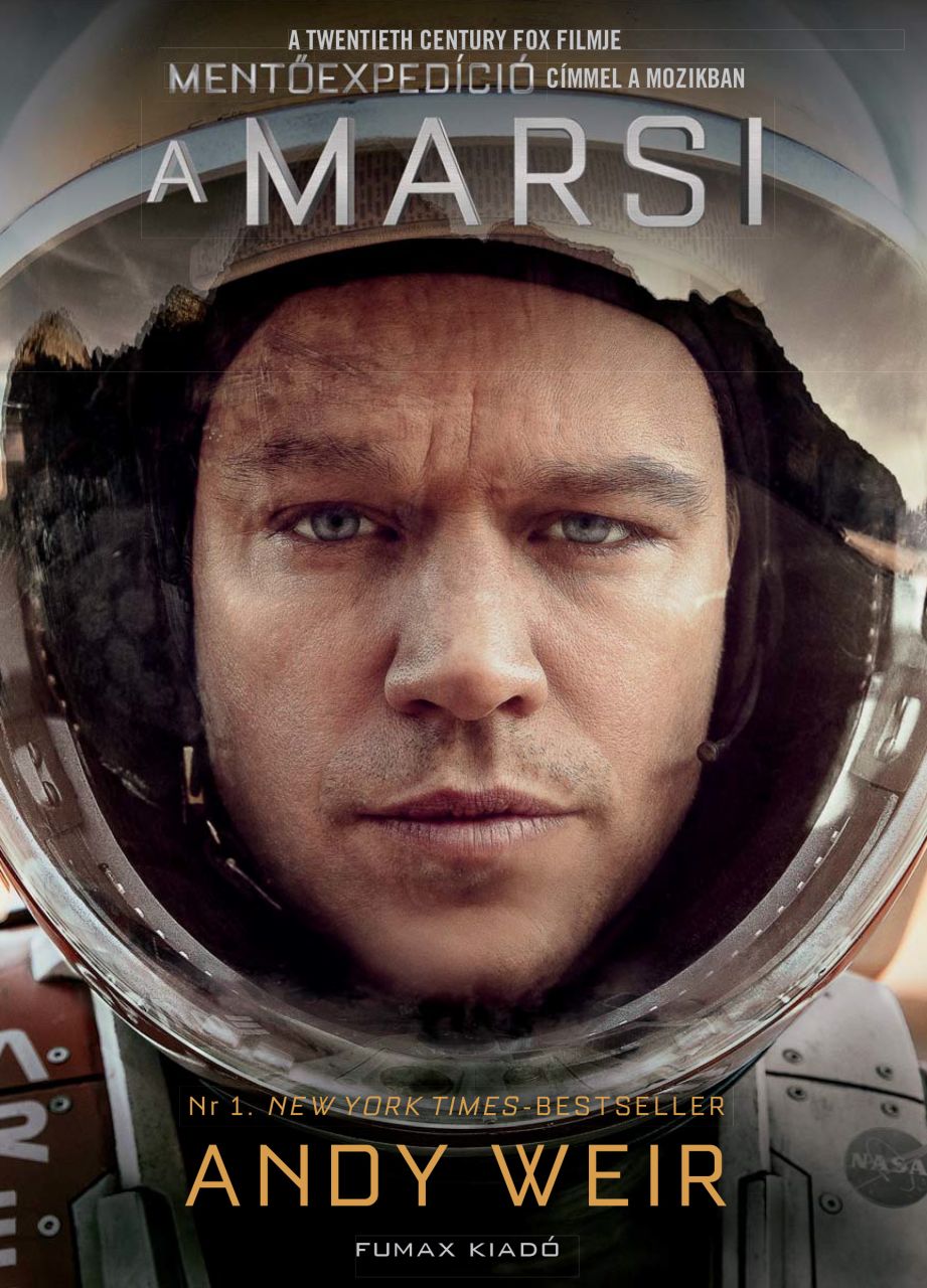 SZÉPSÉGHIBÁS Andy Weir: A marsi keménytáblás, védőborítós könyv UTOLSÓ DARABOK, RITKASÁG
