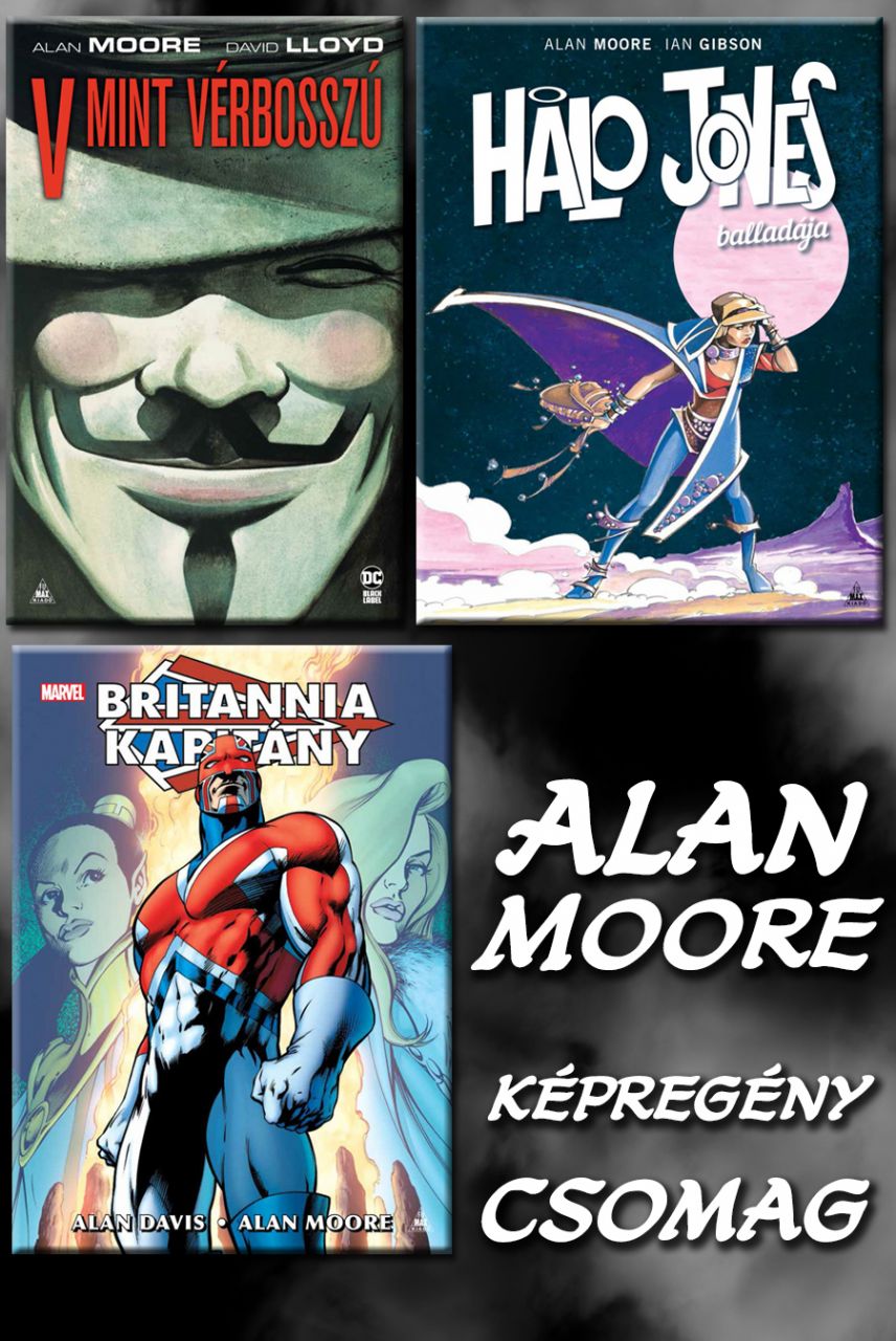 Alan Moore kedvezményes képregénycsomag (V mint Vérbosszú, Halo Jones, Britannia Kapitány)