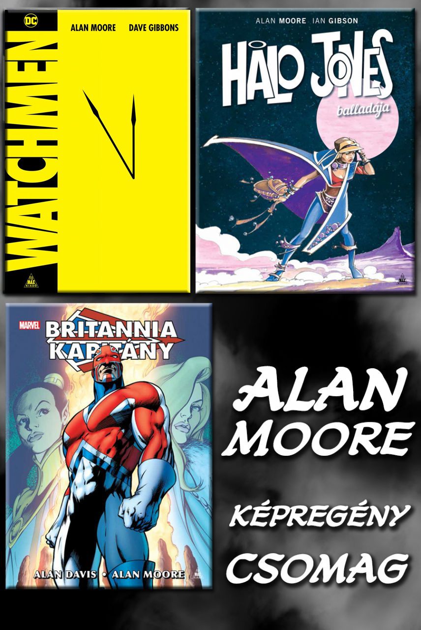 Alan Moore kedvezményes képregénycsomag (Watchmen, Halo Jones, Britannia Kapitány)