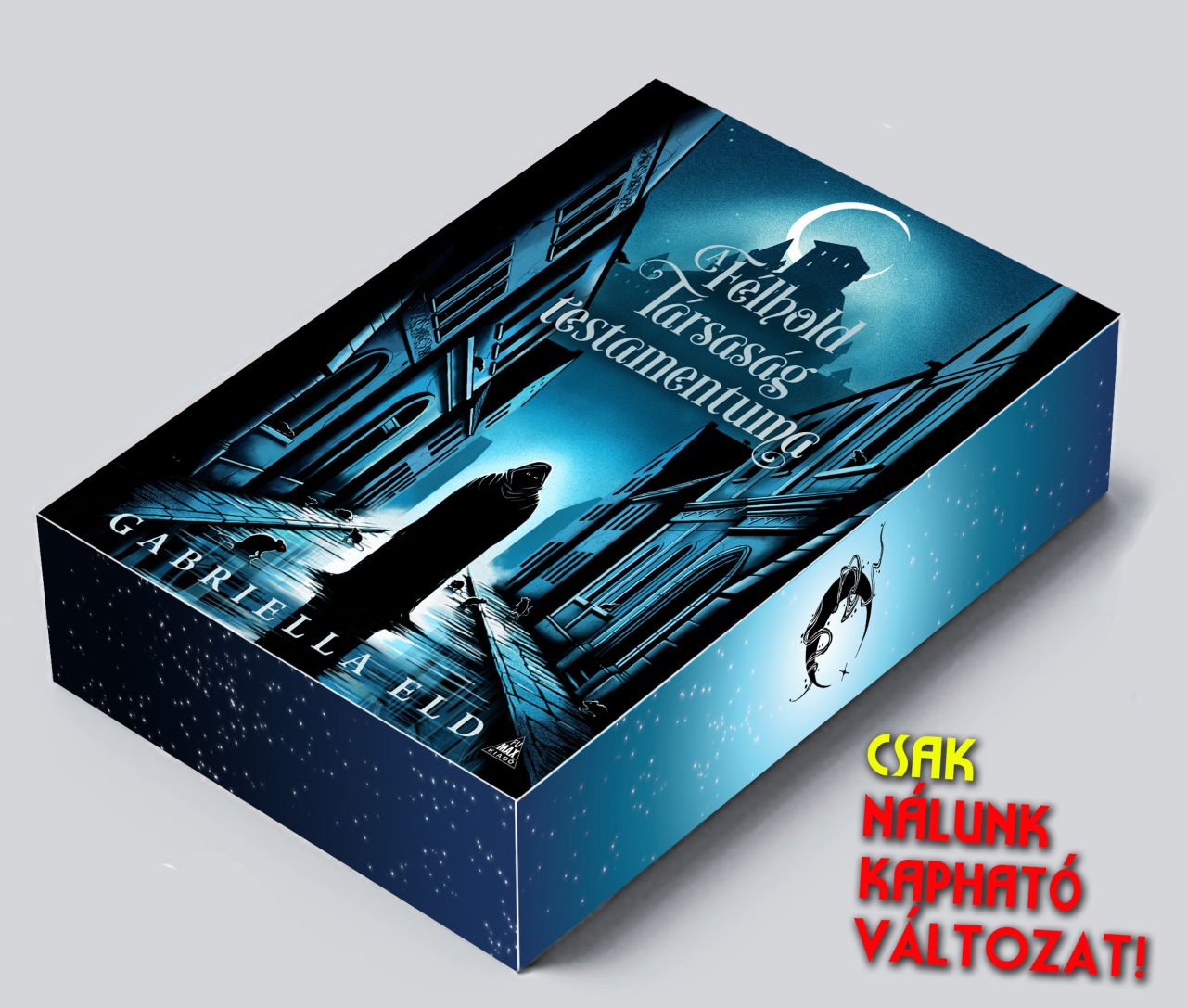 ÉLFESTETT, LIMITÁLT VÁLTOZAT Gabriella Eld: A Félhold Társaság testamentuma puhatáblás regény előrendelés ÉLFESTETT, LIMITÁLT VÁLTOZAT Gabriella Eld: A Félhold Társaság testamentuma puhatáblás regény előrendelés