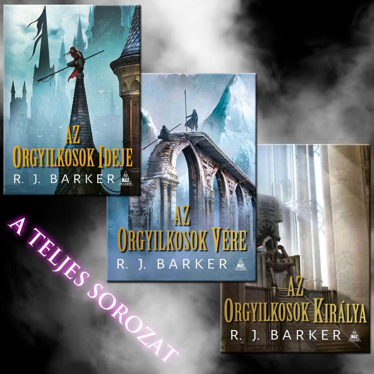 R. J. Barker: A megsebzett birodalom-trilógia (Az orgyilkosok ideje, Az orgyilkosok vére, Az orgyilkosok királya) fantasy regény kedvezményes csomag